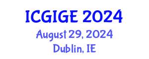 International Conference on Ground Improvement and Geotechnical Engineering (ICGIGE) August 29, 2024 - Dublin, Ireland