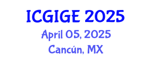 International Conference on Ground Improvement and Geotechnical Engineering (ICGIGE) April 05, 2025 - Cancún, Mexico