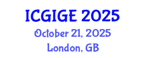 International Conference on Ground Improvement and Geotechnical Engineering (ICGIGE) October 21, 2025 - London, United Kingdom