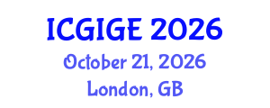 International Conference on Ground Improvement and Geotechnical Engineering (ICGIGE) October 21, 2026 - London, United Kingdom