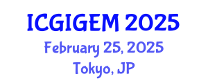 International Conference on Groundwater Investigations, Groundwater Exploitation and Management (ICGIGEM) February 25, 2025 - Tokyo, Japan