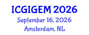 International Conference on Groundwater Investigations, Groundwater Exploitation and Management (ICGIGEM) September 16, 2026 - Amsterdam, Netherlands