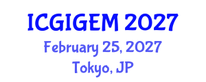 International Conference on Groundwater Investigations, Groundwater Exploitation and Management (ICGIGEM) February 25, 2027 - Tokyo, Japan International Conference on Groundwater Investigations, Groundwater Exploitation and Management (ICGIGEM) February 25, 2027 - Tokyo, Japan