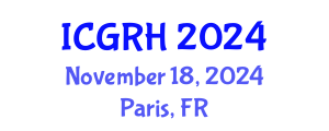 International Conference on Gynecology and Reproductive Health (ICGRH) November 18, 2024 - Paris, France
