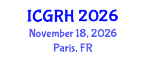 International Conference on Gynecology and Reproductive Health (ICGRH) November 18, 2026 - Paris, France