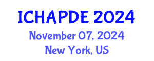 International Conference on Harmonic Analysis and Partial Differential Equations (ICHAPDE) November 07, 2024 - New York, United States