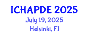 International Conference on Harmonic Analysis and Partial Differential Equations (ICHAPDE) July 19, 2025 - Helsinki, Finland
