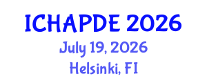 International Conference on Harmonic Analysis and Partial Differential Equations (ICHAPDE) July 19, 2026 - Helsinki, Finland