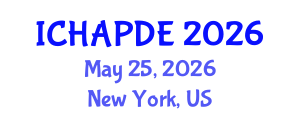 International Conference on Harmonic Analysis and Partial Differential Equations (ICHAPDE) May 25, 2026 - New York, United States International Conference on Harmonic Analysis and Partial Differential Equations (ICHAPDE) May 25, 2026 - New York, United States