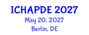 International Conference on Harmonic Analysis and Partial Differential Equations (ICHAPDE) May 20, 2027 - Berlin, Germany International Conference on Harmonic Analysis and Partial Differential Equations (ICHAPDE) May 20, 2027 - Berlin, Germany