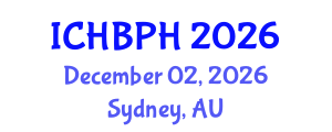 International Conference on Health Behavior and Public Health (ICHBPH) December 02, 2026 - Sydney, Australia