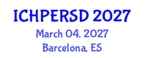 International Conference on Health, Physical Education, Recreation, Sport and Dance (ICHPERSD) March 04, 2027 - Barcelona, Spain International Conference on Health, Physical Education, Recreation, Sport and Dance (ICHPERSD) March 04, 2027 - Barcelona, Spain
