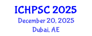 International Conference on Health Psychology, Stress and Coping (ICHPSC) December 20, 2025 - Dubai, United Arab Emirates