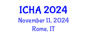 International Conference on Healthcare and Analytics (ICHA) November 11, 2024 - Rome, Italy
