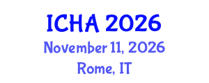 International Conference on Healthcare and Analytics (ICHA) November 11, 2026 - Rome, Italy