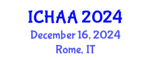 International Conference on Healthy and Active Aging (ICHAA) December 16, 2024 - Rome, Italy