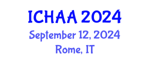 International Conference on Healthy and Active Aging (ICHAA) September 12, 2024 - Rome, Italy