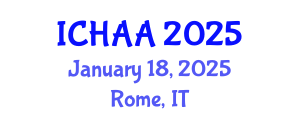 International Conference on Healthy and Active Aging (ICHAA) January 18, 2025 - Rome, Italy