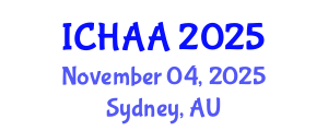 International Conference on Healthy and Active Aging (ICHAA) November 04, 2025 - Sydney, Australia