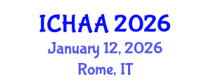 International Conference on Healthy and Active Aging (ICHAA) January 12, 2026 - Rome, Italy International Conference on Healthy and Active Aging (ICHAA) January 12, 2026 - Rome, Italy