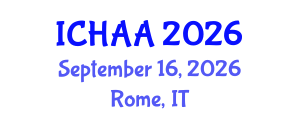 International Conference on Healthy and Active Aging (ICHAA) September 16, 2026 - Rome, Italy International Conference on Healthy and Active Aging (ICHAA) September 16, 2026 - Rome, Italy