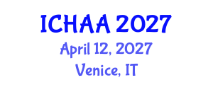 International Conference on Healthy and Active Aging (ICHAA) April 12, 2027 - Venice, Italy International Conference on Healthy and Active Aging (ICHAA) April 12, 2027 - Venice, Italy