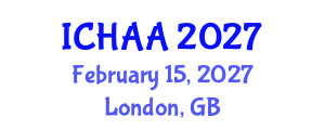 International Conference on Healthy and Active Aging (ICHAA) February 15, 2027 - London, United Kingdom International Conference on Healthy and Active Aging (ICHAA) February 15, 2027 - London, United Kingdom