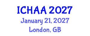 International Conference on Healthy and Active Aging (ICHAA) January 21, 2027 - London, United Kingdom International Conference on Healthy and Active Aging (ICHAA) January 21, 2027 - London, United Kingdom