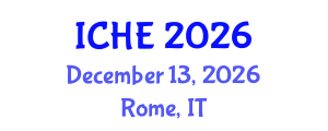 International Conference on Higher Education (ICHE) December 13, 2026 - Rome, Italy International Conference on Higher Education (ICHE) December 13, 2026 - Rome, Italy