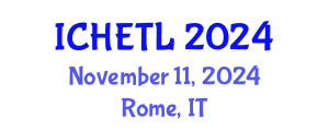 International Conference on Higher Education Teaching and Learning (ICHETL) November 11, 2024 - Rome, Italy