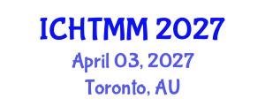 International Conference on Hospitality, Tourism Marketing and Management (ICHTMM) April 03, 2027 - Toronto, Australia International Conference on Hospitality, Tourism Marketing and Management (ICHTMM) April 03, 2027 - Toronto, Australia