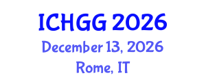 International Conference on Human Genetics and Genomics (ICHGG) December 13, 2026 - Rome, Italy International Conference on Human Genetics and Genomics (ICHGG) December 13, 2026 - Rome, Italy