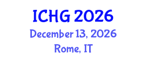 International Conference on Human Genetics (ICHG) December 13, 2026 - Rome, Italy International Conference on Human Genetics (ICHG) December 13, 2026 - Rome, Italy