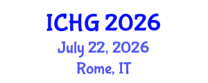 International Conference on Human Genetics (ICHG) July 22, 2026 - Rome, Italy International Conference on Human Genetics (ICHG) July 22, 2026 - Rome, Italy