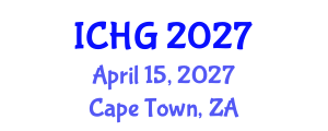 International Conference on Human Genetics (ICHG) April 15, 2027 - Cape Town, South Africa International Conference on Human Genetics (ICHG) April 15, 2027 - Cape Town, South Africa