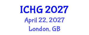 International Conference on Human Genetics (ICHG) April 22, 2027 - London, United Kingdom International Conference on Human Genetics (ICHG) April 22, 2027 - London, United Kingdom