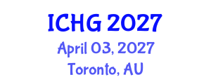 International Conference on Human Genetics (ICHG) April 03, 2027 - Toronto, Australia International Conference on Human Genetics (ICHG) April 03, 2027 - Toronto, Australia