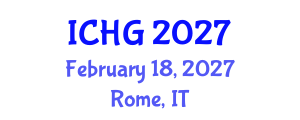 International Conference on Human Genetics (ICHG) February 18, 2027 - Rome, Italy International Conference on Human Genetics (ICHG) February 18, 2027 - Rome, Italy