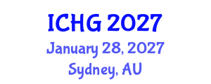 International Conference on Human Genetics (ICHG) January 28, 2027 - Sydney, Australia International Conference on Human Genetics (ICHG) January 28, 2027 - Sydney, Australia