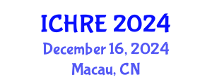 International Conference on Human Reproduction and Embryology (ICHRE) December 16, 2024 - Macau, China