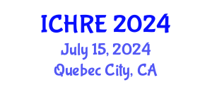 International Conference on Human Reproduction and Embryology (ICHRE) July 15, 2024 - Quebec City, Canada
