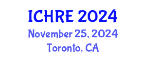International Conference on Human Reproduction and Embryology (ICHRE) November 25, 2024 - Toronto, Canada