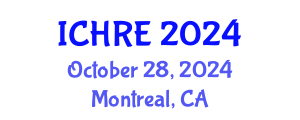 International Conference on Human Reproduction and Embryology (ICHRE) October 28, 2024 - Montreal, Canada