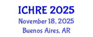 International Conference on Human Reproduction and Embryology (ICHRE) November 18, 2025 - Buenos Aires, Argentina