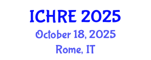 International Conference on Human Reproduction and Embryology (ICHRE) October 18, 2025 - Rome, Italy