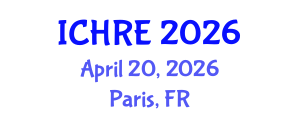 International Conference on Human Reproduction and Embryology (ICHRE) April 20, 2026 - Paris, France International Conference on Human Reproduction and Embryology (ICHRE) April 20, 2026 - Paris, France