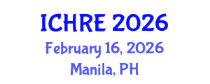 International Conference on Human Reproduction and Embryology (ICHRE) February 16, 2026 - Manila, Philippines International Conference on Human Reproduction and Embryology (ICHRE) February 16, 2026 - Manila, Philippines