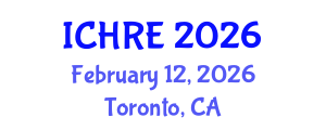 International Conference on Human Reproduction and Embryology (ICHRE) February 12, 2026 - Toronto, Canada International Conference on Human Reproduction and Embryology (ICHRE) February 12, 2026 - Toronto, Canada