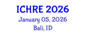 International Conference on Human Reproduction and Embryology (ICHRE) January 05, 2026 - Bali, Indonesia International Conference on Human Reproduction and Embryology (ICHRE) January 05, 2026 - Bali, Indonesia