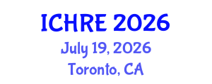 International Conference on Human Reproduction and Embryology (ICHRE) July 19, 2026 - Toronto, Canada International Conference on Human Reproduction and Embryology (ICHRE) July 19, 2026 - Toronto, Canada